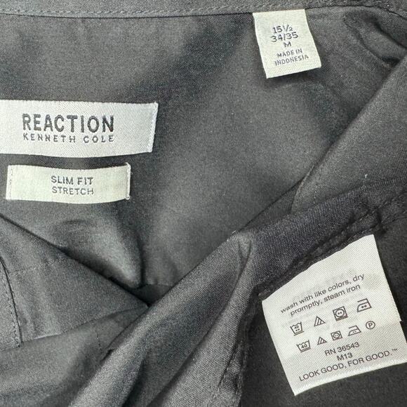 Black Reaction Slim Fit Button Down - Picture 8 of 9